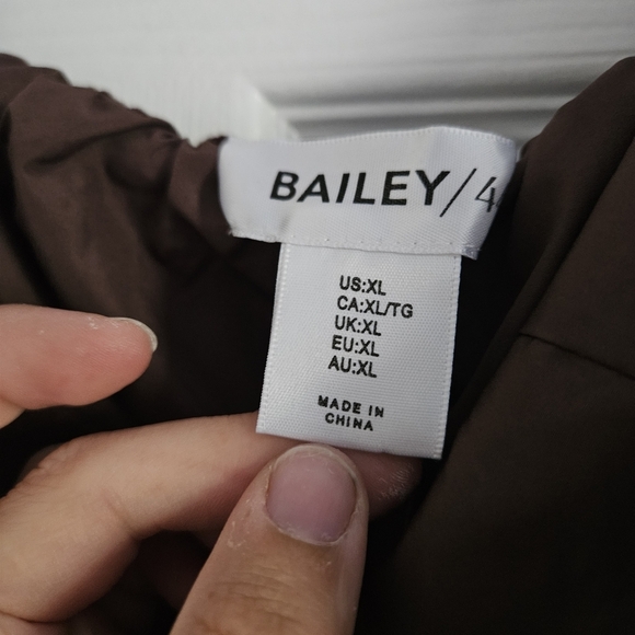 Bailey 44 Espresso Button Down Strapless Top - Picture 5 of 7